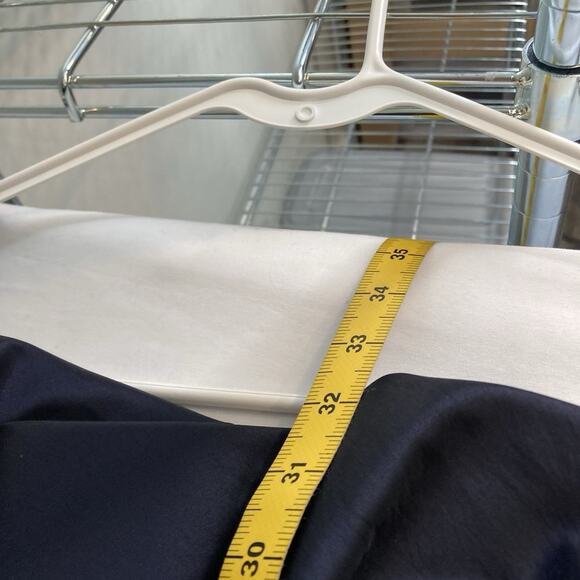 Amsale Women's Navy Blue Strapless Mini Cocktail Dress Size 16 Chic Minimalist - Picture 3 of 10